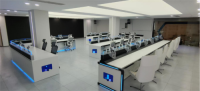 Custom Monitoring Operation Console for Control Room | Ergonomic Control Desk for Command Centers